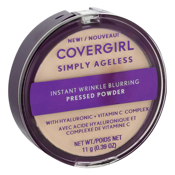 slide 1 of 1, Covergirl Simply Ageless Pressed Powder, Fair Ivory 200, 0.39 oz