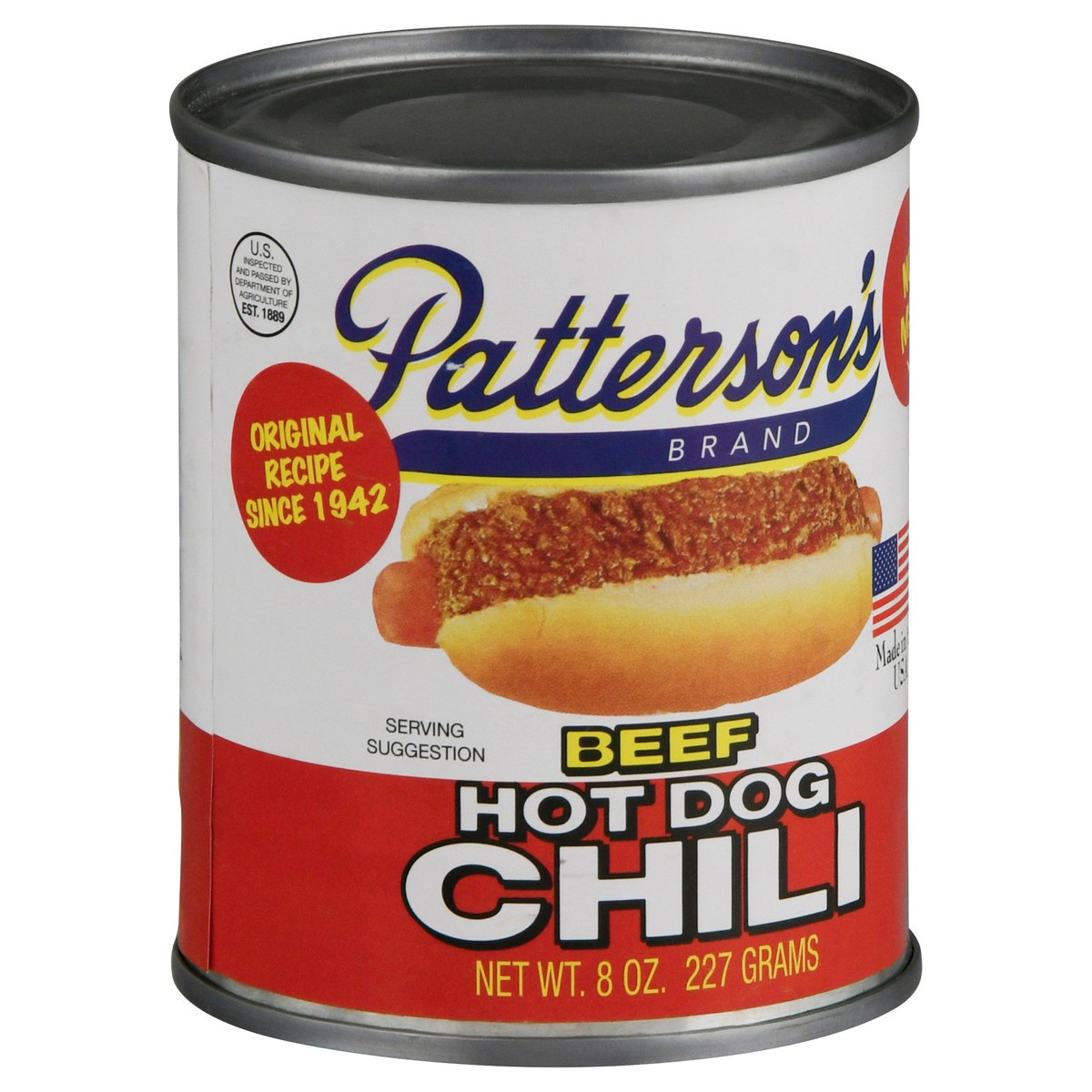 slide 5 of 14, Patterson's Beef Hot Dog Chili 8 oz, 8 oz