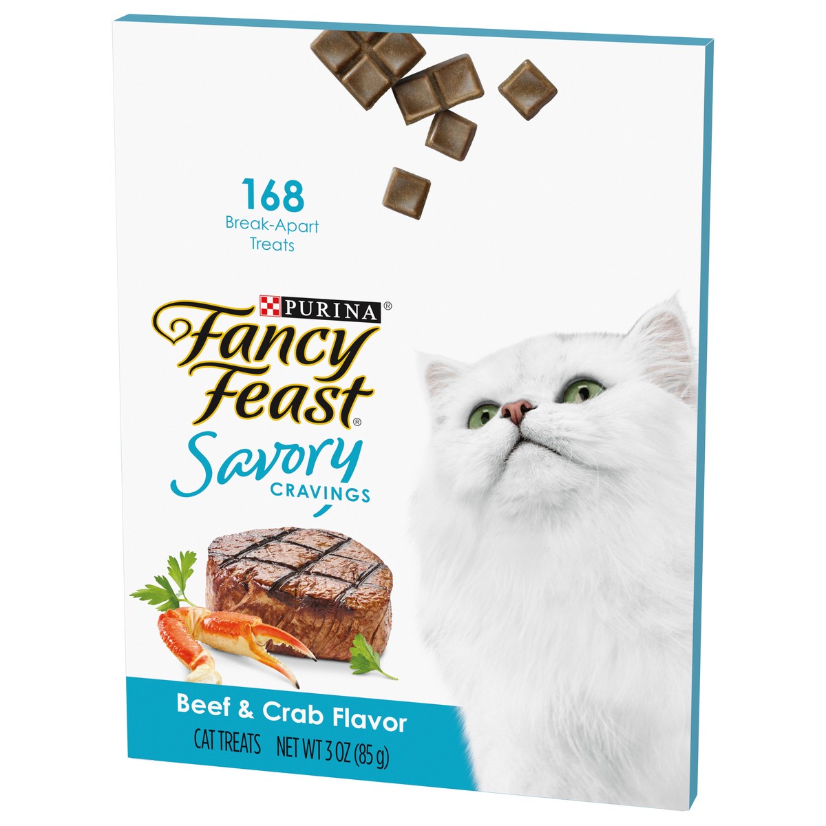 slide 3 of 9, Fancy Feast Purina Fancy Feast Limited Ingredient Cat Treats, Savory Cravings Beef & Crab Flavor, 3 oz