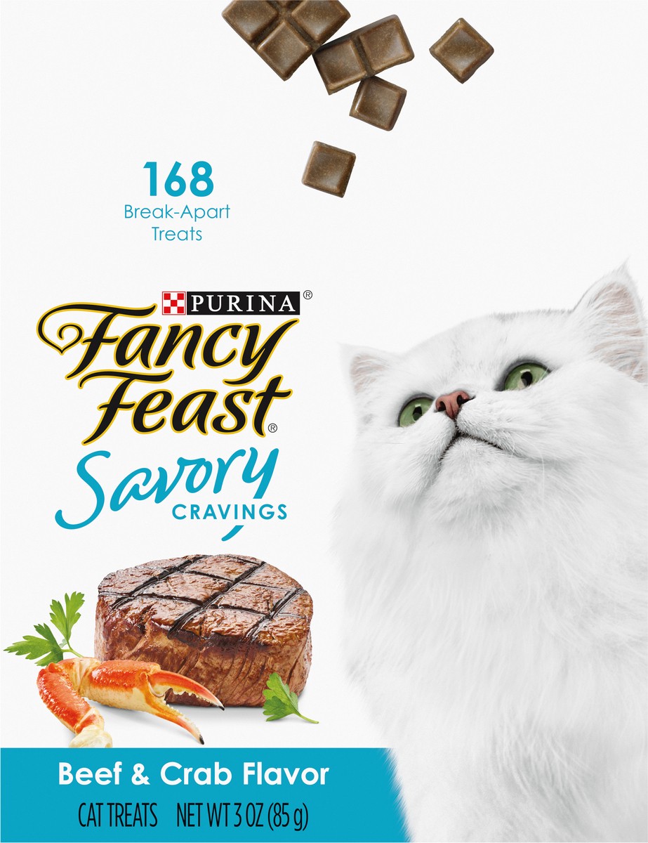 slide 8 of 9, Fancy Feast Purina Fancy Feast Limited Ingredient Cat Treats, Savory Cravings Beef & Crab Flavor, 3 oz