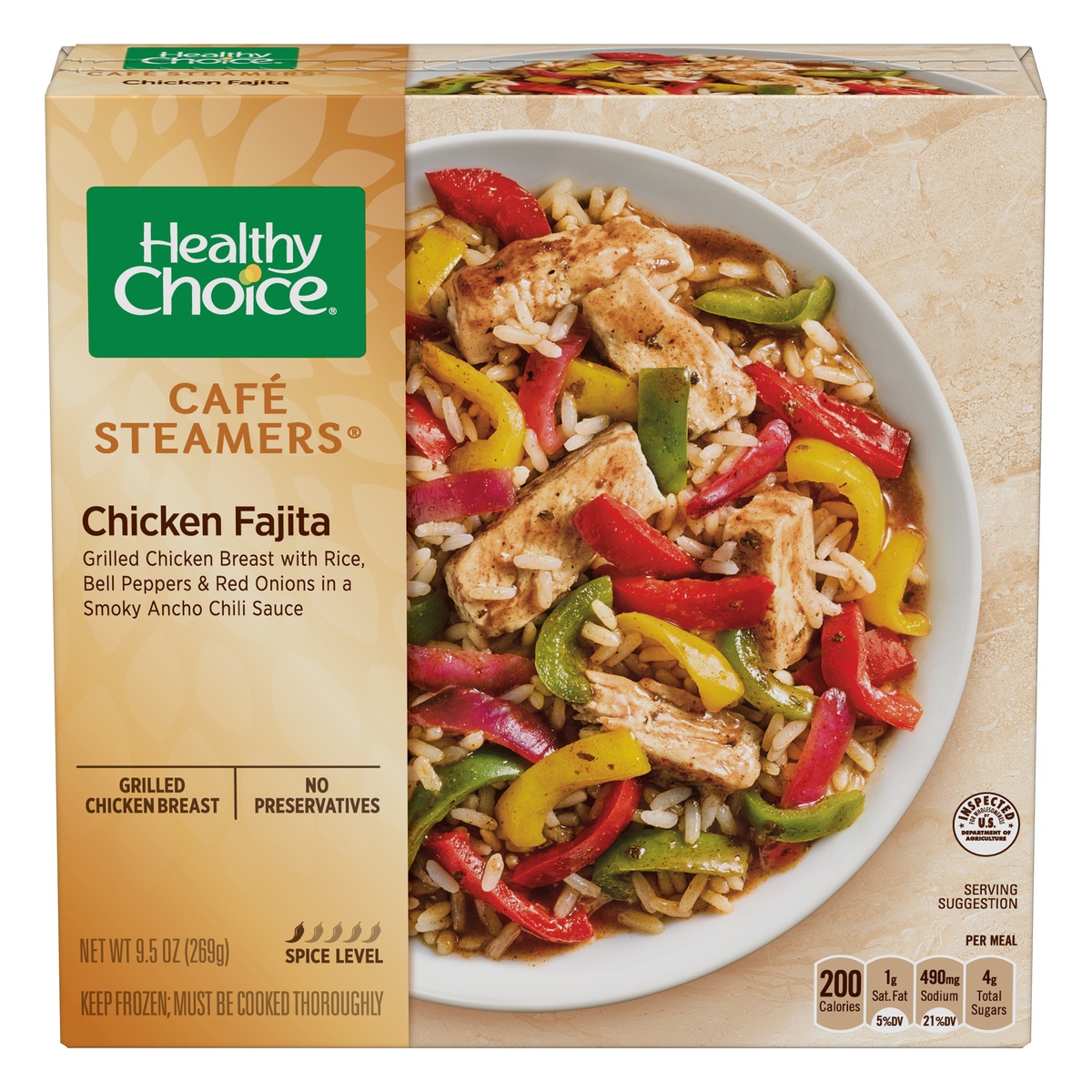 slide 1 of 1, Healthy Choice Cafe Steamers Fajita Chicken, 9.5 oz