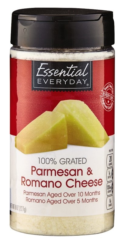 slide 1 of 1, Essential Everyday Parmesan & Romano Cheese, 8 oz