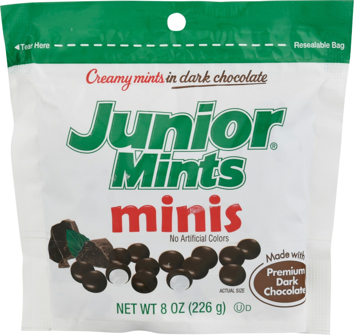 slide 2 of 14, Junior Mints Minis in Dark Chocolate Creamy Mints 8 oz, 8 oz