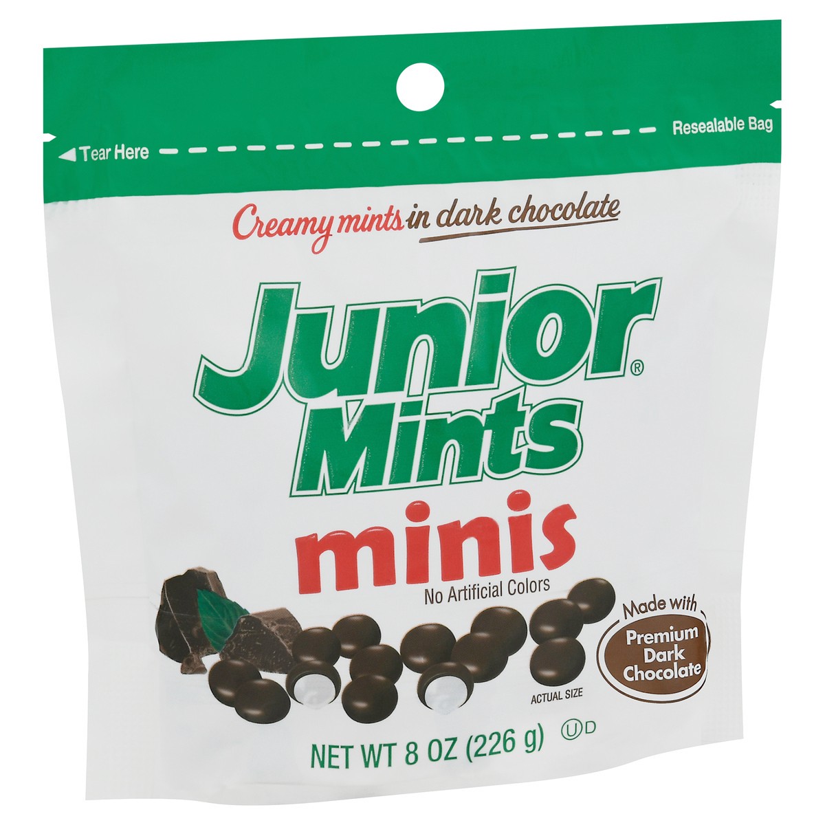 slide 10 of 14, Junior Mints Minis in Dark Chocolate Creamy Mints 8 oz, 8 oz