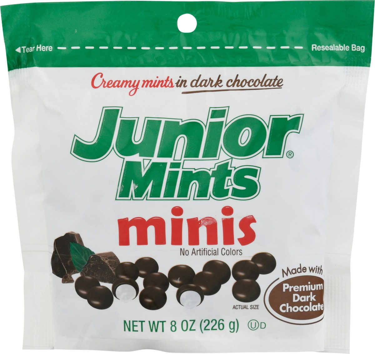 slide 1 of 14, Junior Mints Minis in Dark Chocolate Creamy Mints 8 oz, 8 oz