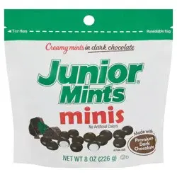 Junior Mints Minis in Dark Chocolate Creamy Mints 8 oz