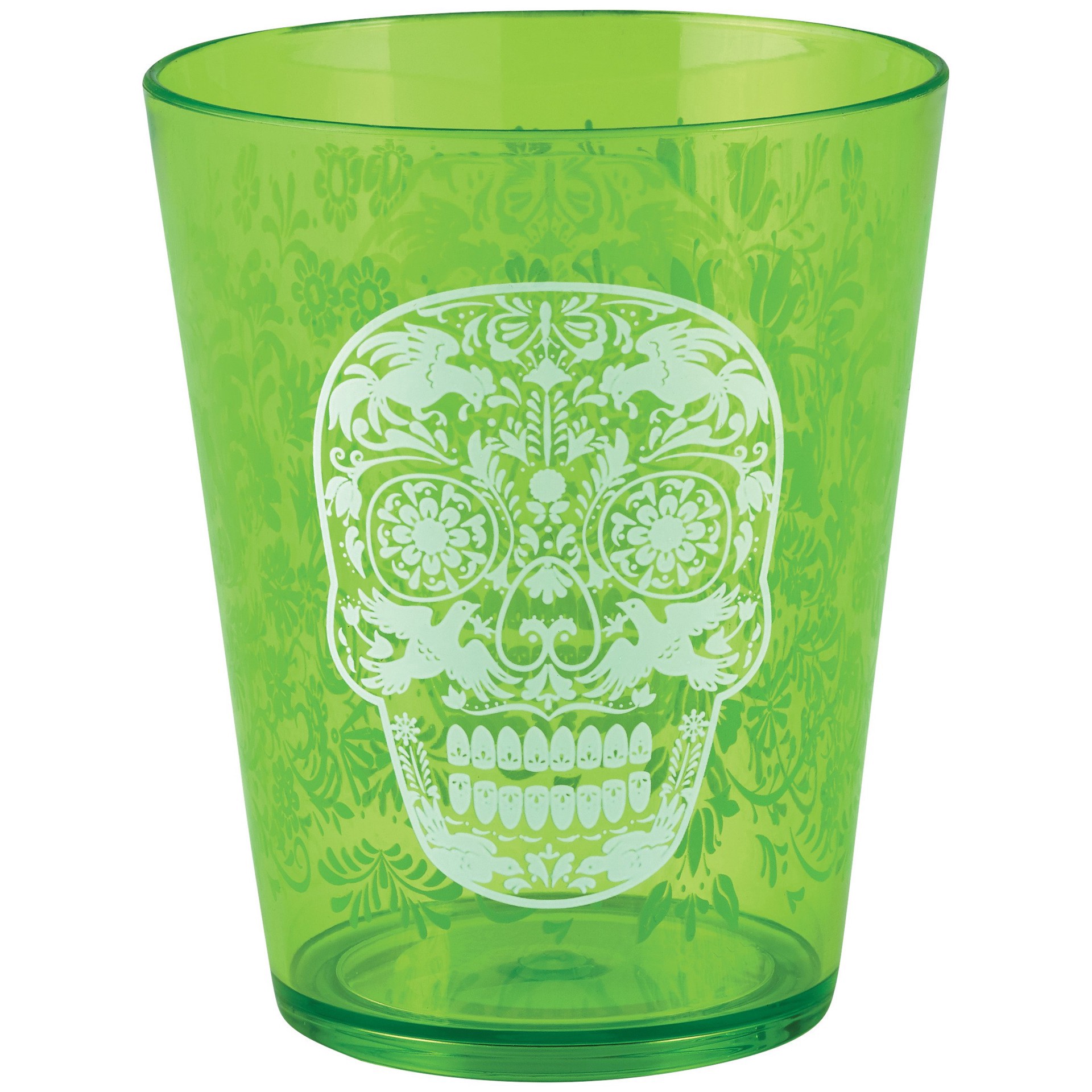 slide 1 of 1, Destination Holiday Day Of The Dead Green Tumbler, 17 oz