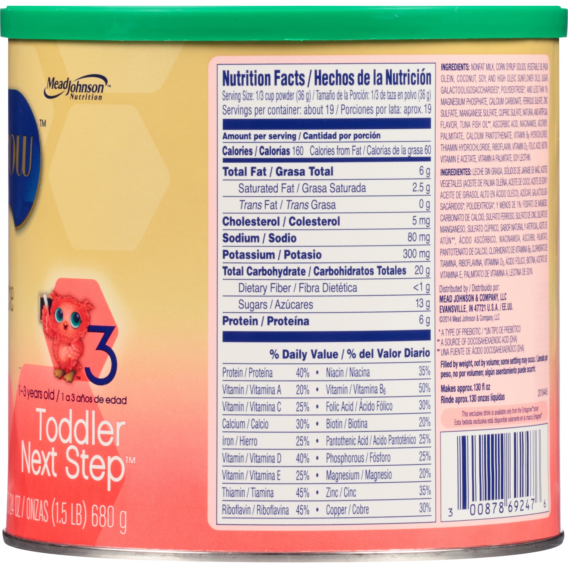 slide 3 of 6, Enfagrow Older Toddler Vanilla Milk Drink Powder, 24 oz