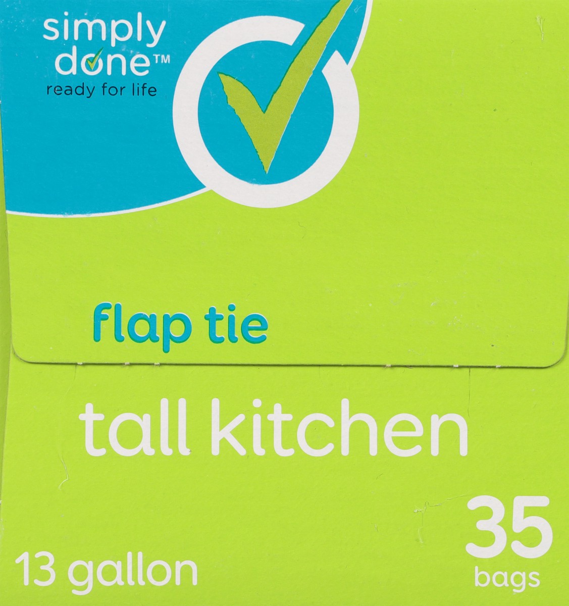 slide 6 of 9, Simply Done Flap Tie Tall Kitchen Bags - 35 Count 13 Gallon Bags, 35 ct