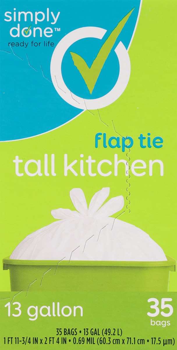 Simply Done Flap Tie Tall Kitchen Bags