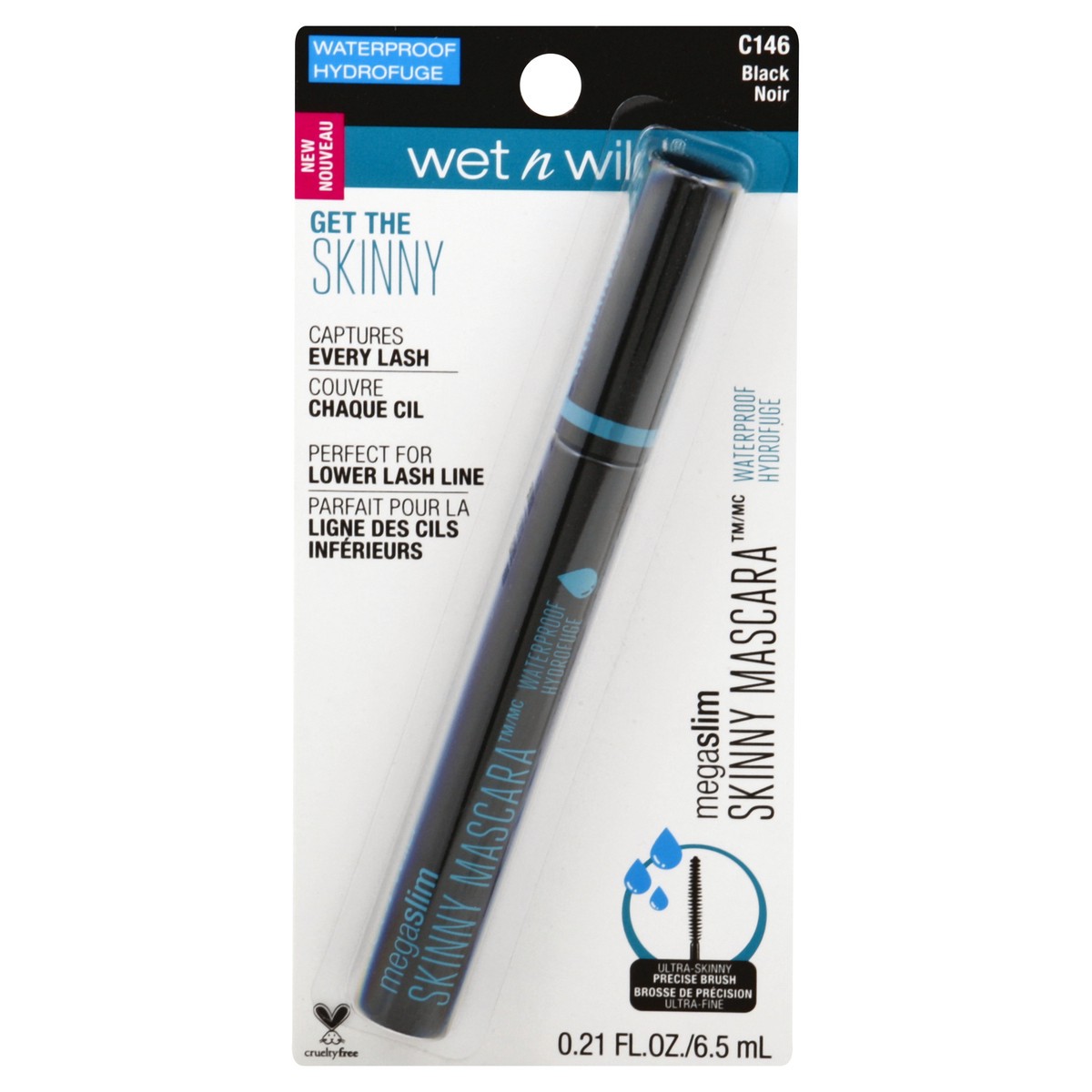 slide 7 of 7, wet n wild MegaSlim Waterproof Skinny Mascara Black, 1 ct