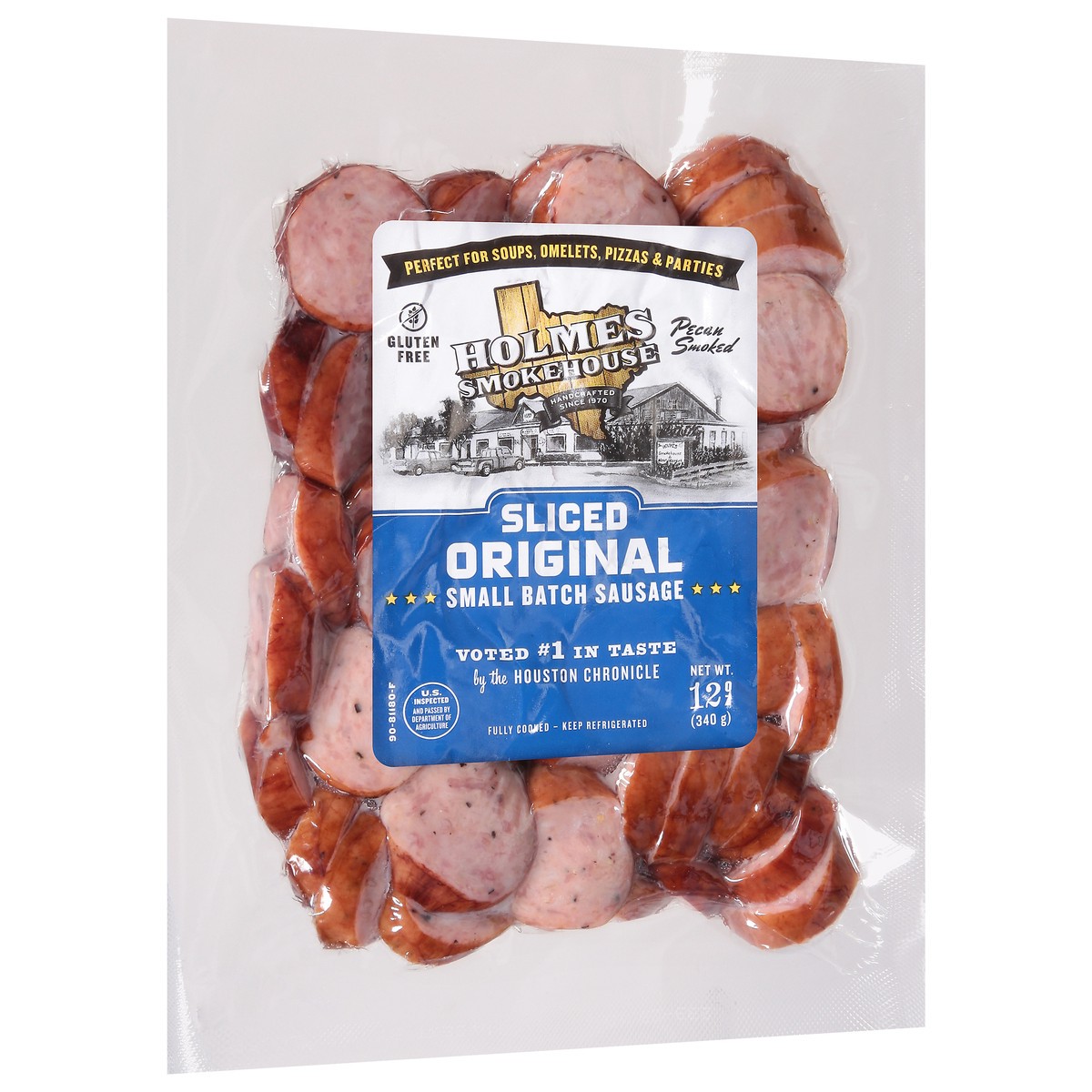 slide 2 of 9, Holmes Smokehouse Pecan Smoked Sliced Original Sausage 12 oz, 12 oz