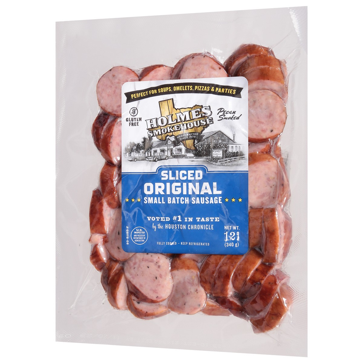 slide 5 of 9, Holmes Smokehouse Pecan Smoked Sliced Original Sausage 12 oz, 12 oz