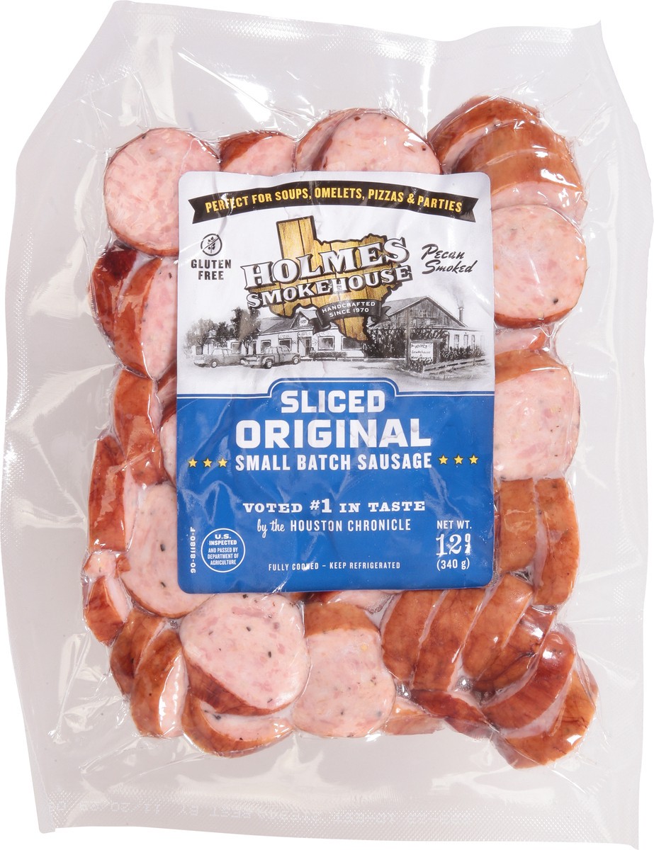 slide 7 of 9, Holmes Smokehouse Pecan Smoked Sliced Original Sausage 12 oz, 12 oz