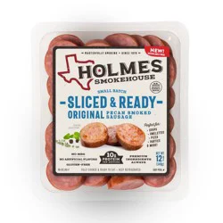 Holmes Smokehouse Sliced & Ready Pecan Smoked Original Sausage 12 oz