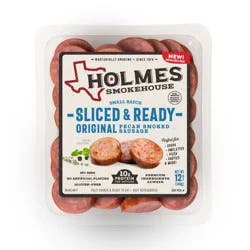Holmes Smokehouse Sliced & Ready Pecan Smoked Original Sausage 12 oz