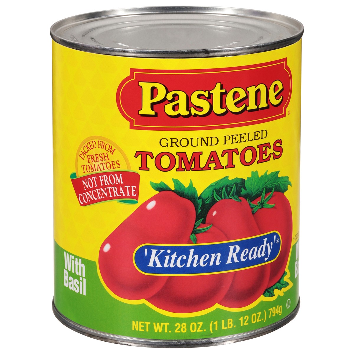 slide 6 of 11, Pastene Kitchen Ready Tomatoes With Basil, 28 oz