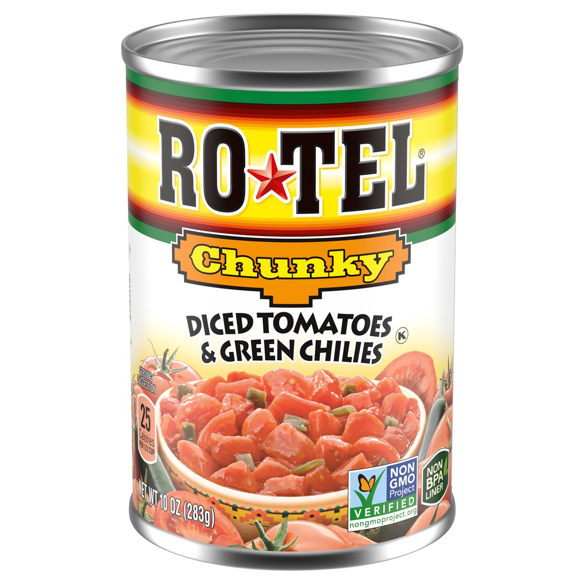 slide 1 of 5, Rotel ROTEL Chunky Diced Tomatoes and Green Chilies, 10 oz., 10 oz