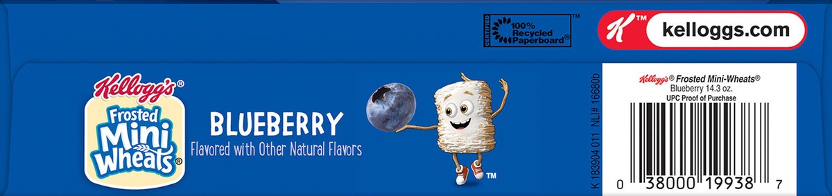 slide 4 of 8, Frosted Mini-Wheats Kellogg's Frosted Mini Wheats Cold Breakfast Cereal, Blueberry, 14.3 oz, 14.3 oz