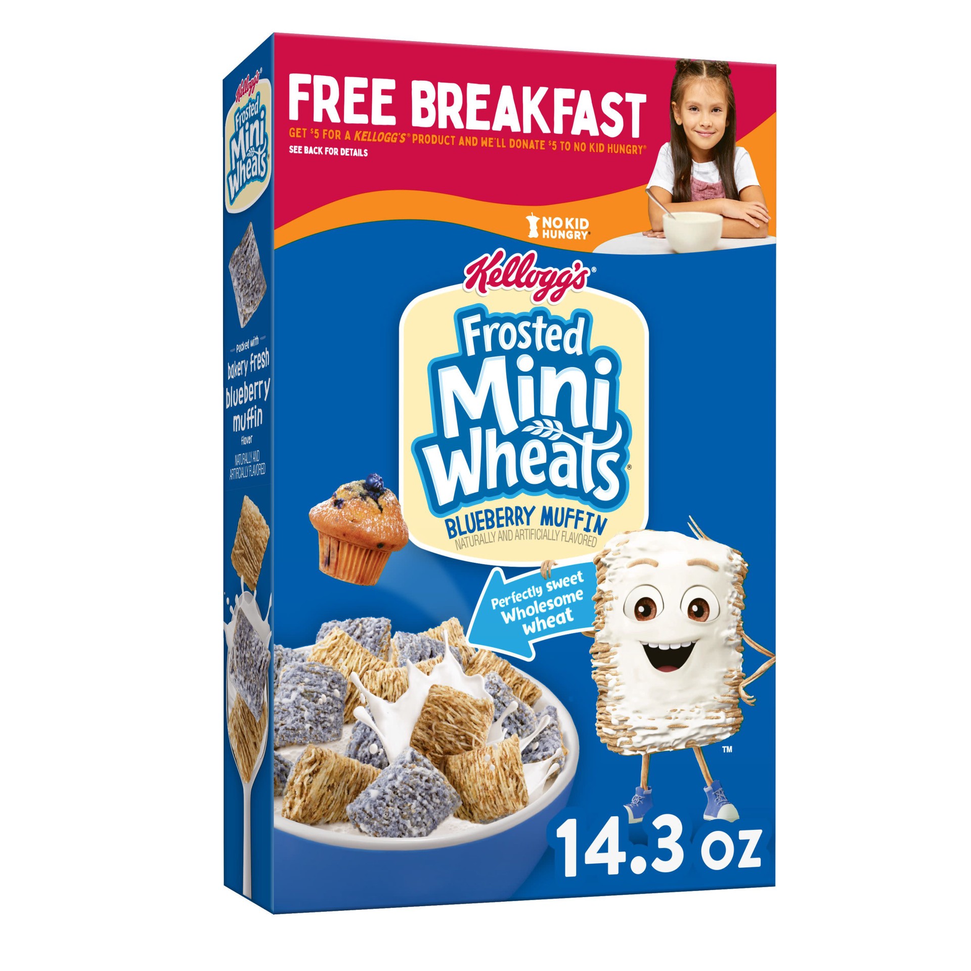 Kellogg's Frosted Mini Wheats Blueberry Cold Breakfast Cereal 14.3 oz ...