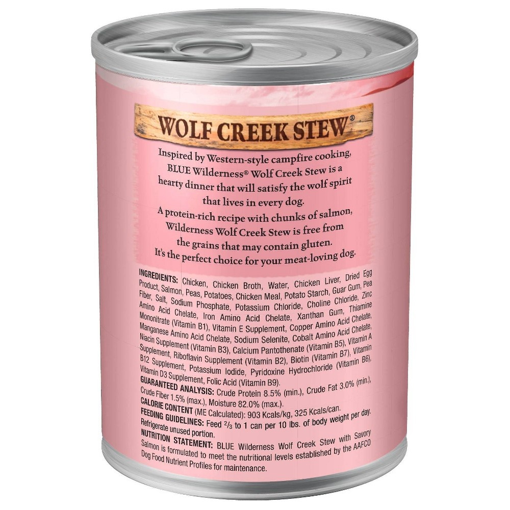 slide 2 of 4, Blue Wilderness Wolf Creek Stew With Salmon Wet Dog Food, 12.5 oz