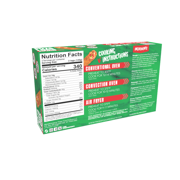 slide 2 of 5, Finger Foods Original Pizza Logs Sup, 12.4 oz