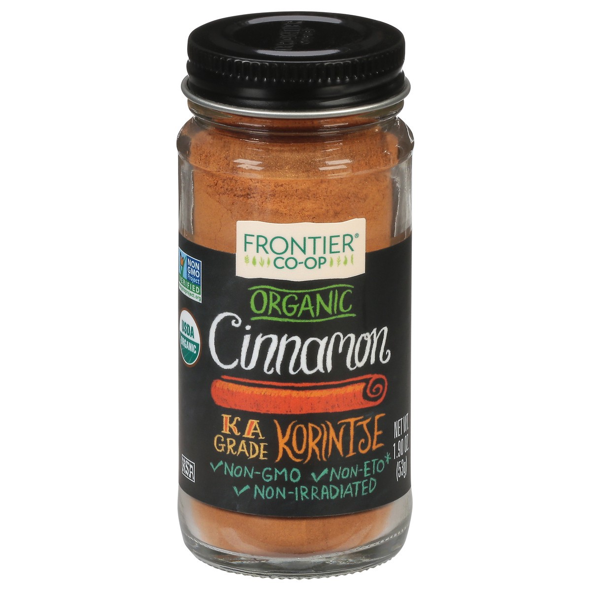 slide 1 of 9, Frontier Co-Op Korintje Organic Cinnamon 1.90 oz, 1.9 oz