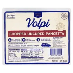 Volpi Uncured Chopped Pancetta 4 oz