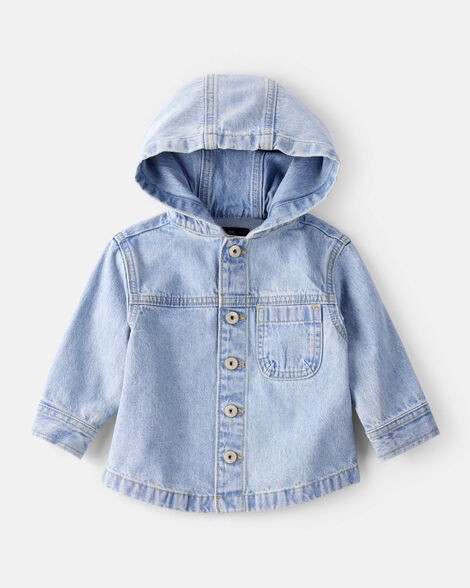 slide 1 of 2, Baby Boy Denim Fashion Jacket - Blue Blue 24M, 1 ct