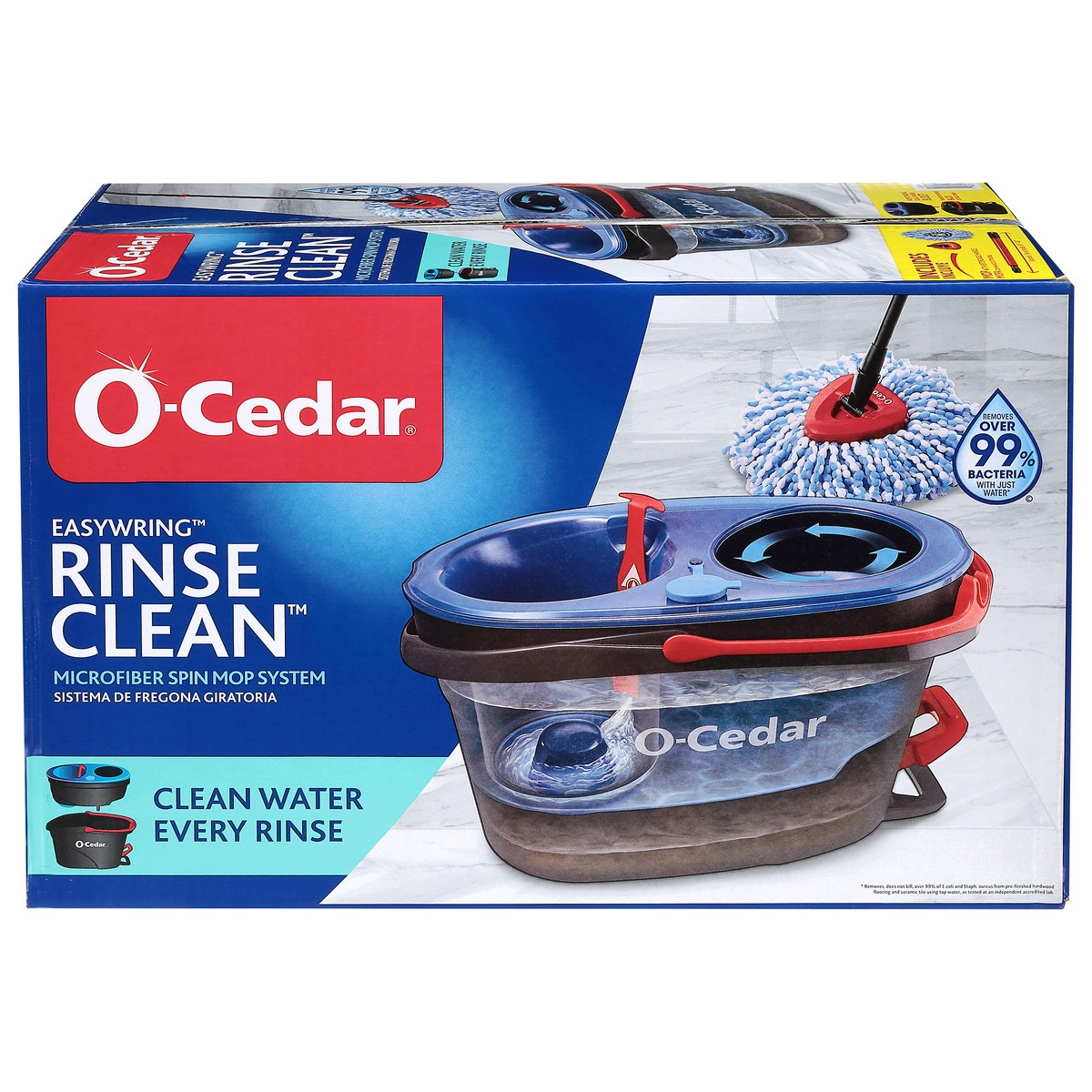 slide 1 of 1, O-Cedar Easywring Rinse Clean Microfiber Spin Mop System - 1 ea, 1 ct