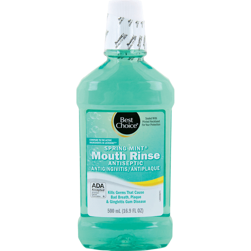 slide 1 of 1, Best Choice Spring Mint Antiseptic Mouth Rinse, 16.9 oz