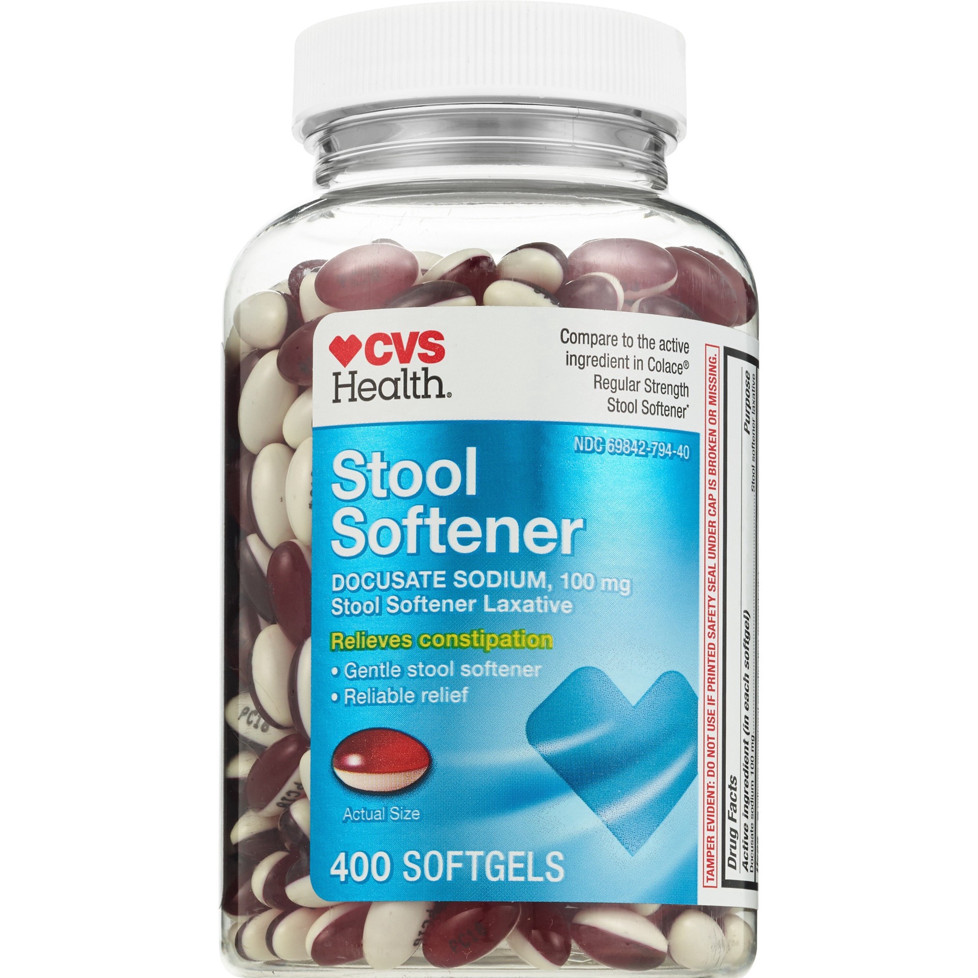 slide 1 of 1, CVS Health Stool Softener 100 Mg Softgels, 400 Ct, 400 ct