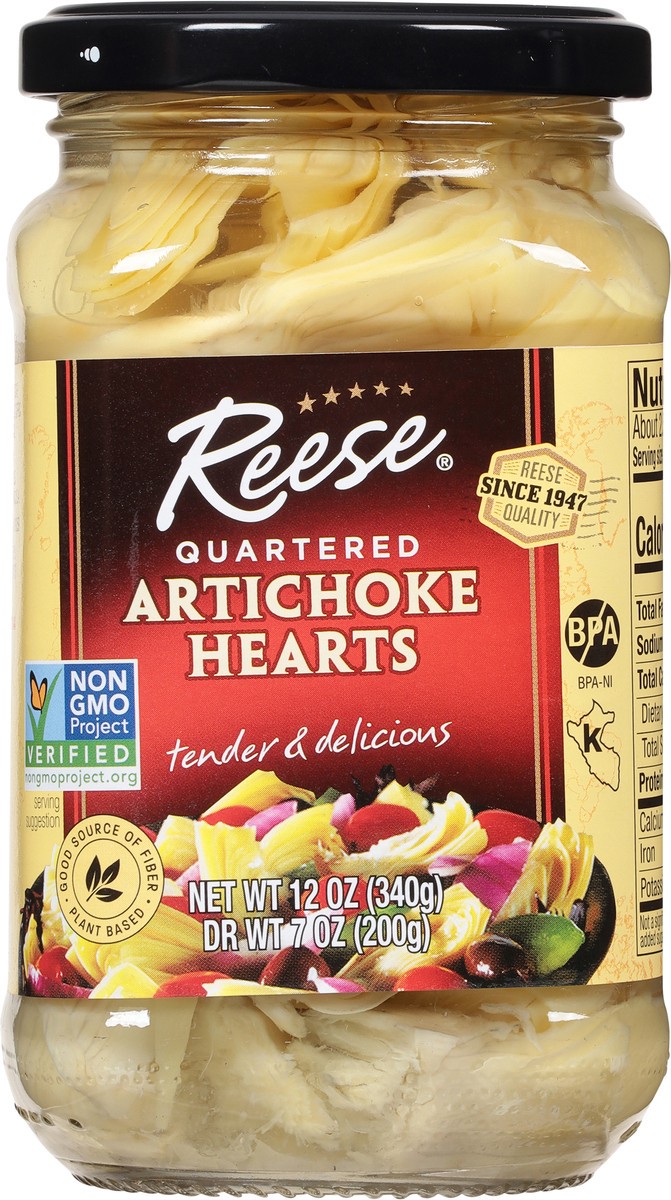 slide 4 of 9, Reese Quartered Artichoke Hearts 12 oz, 12 oz