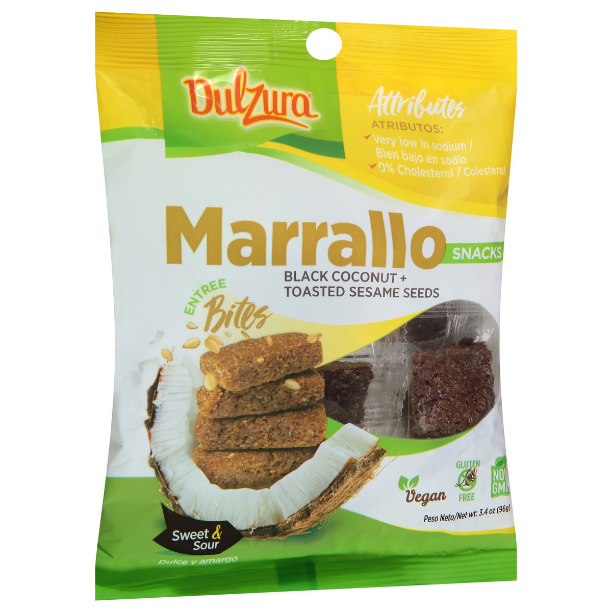 slide 2 of 9, Dulzura Marrallo Bites Black Coconut+Toasted Sesame Seeds Snacks 3.4 oz, 3.4 oz