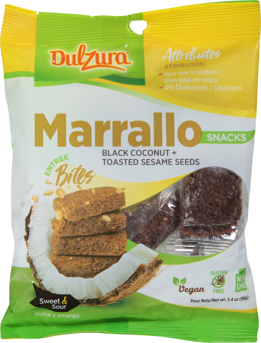 slide 4 of 9, Dulzura Marrallo Bites Black Coconut+Toasted Sesame Seeds Snacks 3.4 oz, 3.4 oz