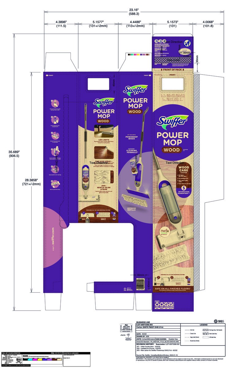 slide 4 of 6, Swiffer Power Mop Wood Mop Kit for Wood Floor Cleaning, 1 ct