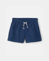 Carter's Girls Eyelet Shorts - Blue Navy 12