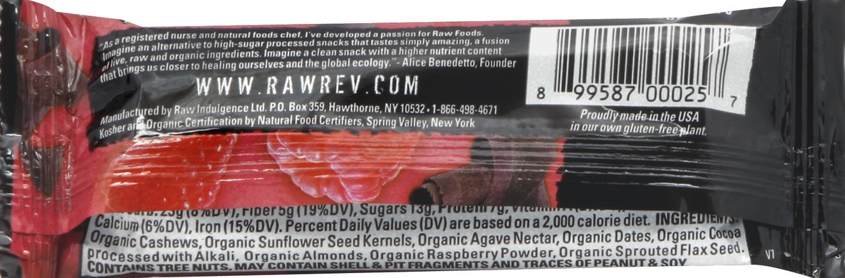 slide 6 of 6, Raw Revolution Bar Raspbry/Choc Candy, 1.8 oz