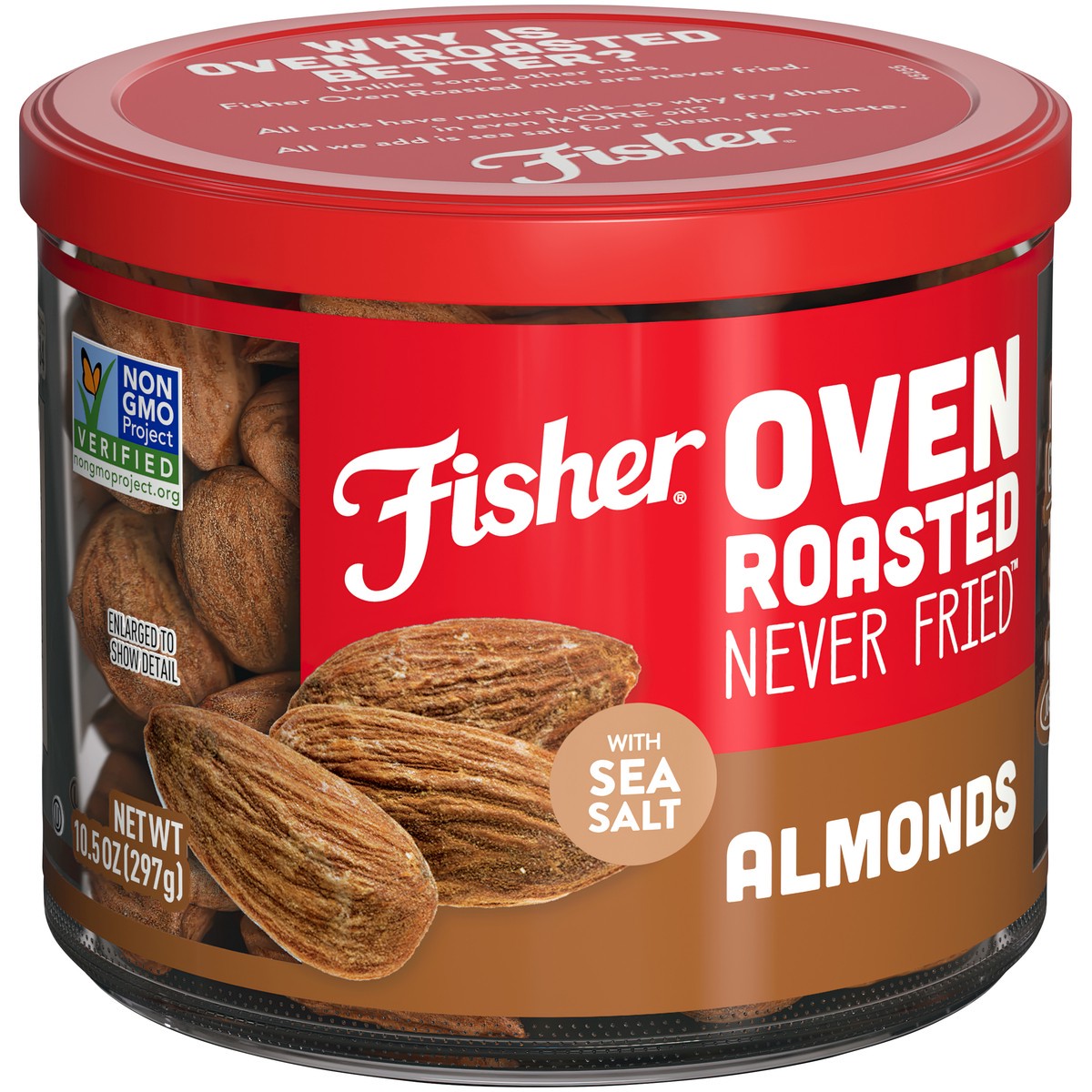 slide 2 of 9, Fisher Oven Roasted Almonds, 10.5 oz