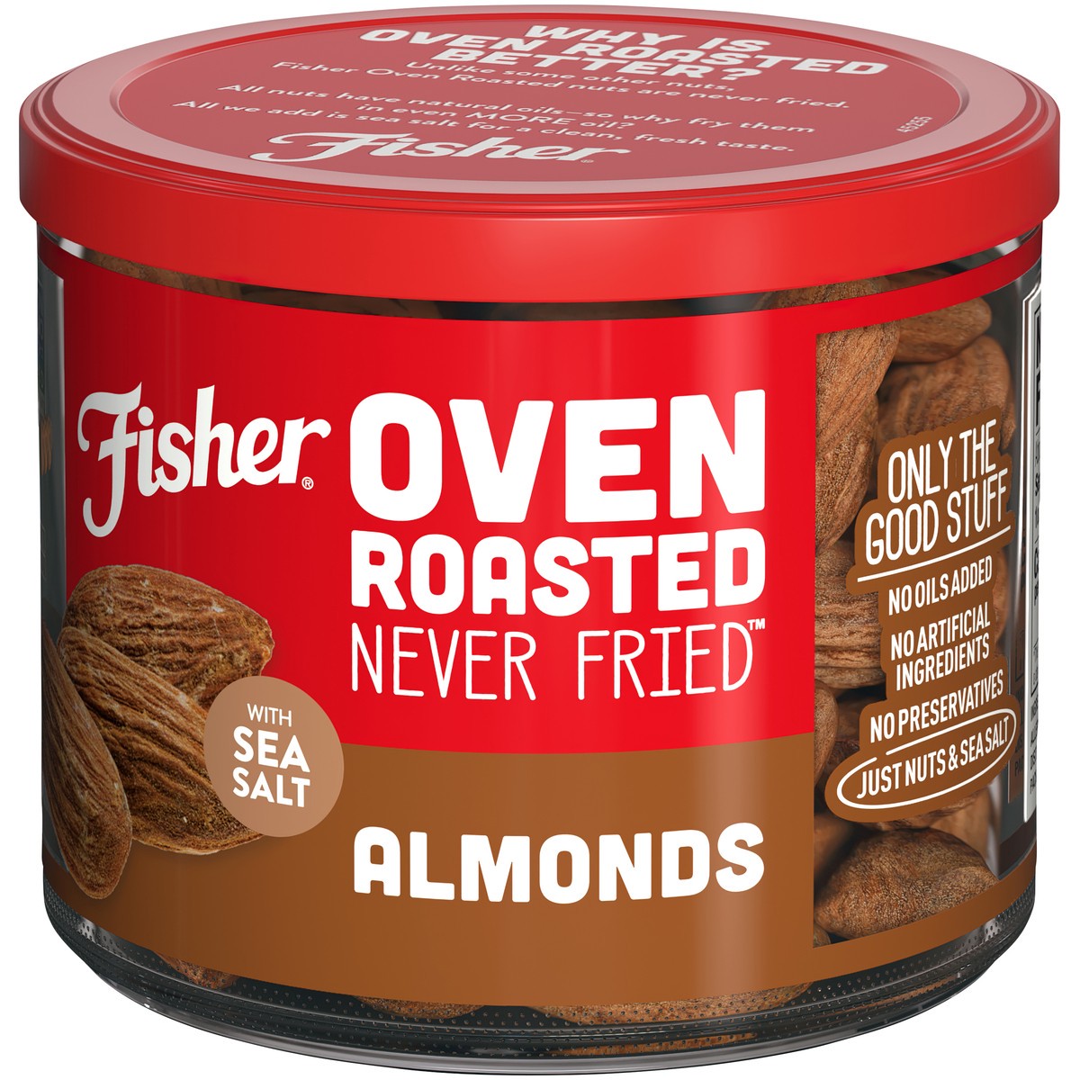 slide 3 of 9, Fisher Oven Roasted Almonds, 10.5 oz