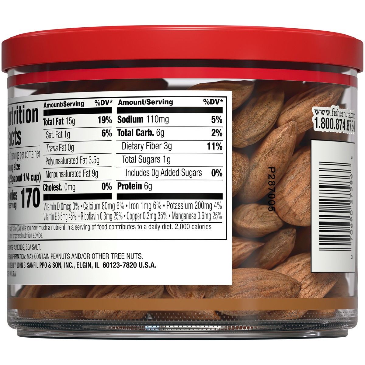 slide 5 of 9, Fisher Oven Roasted Almonds, 10.5 oz