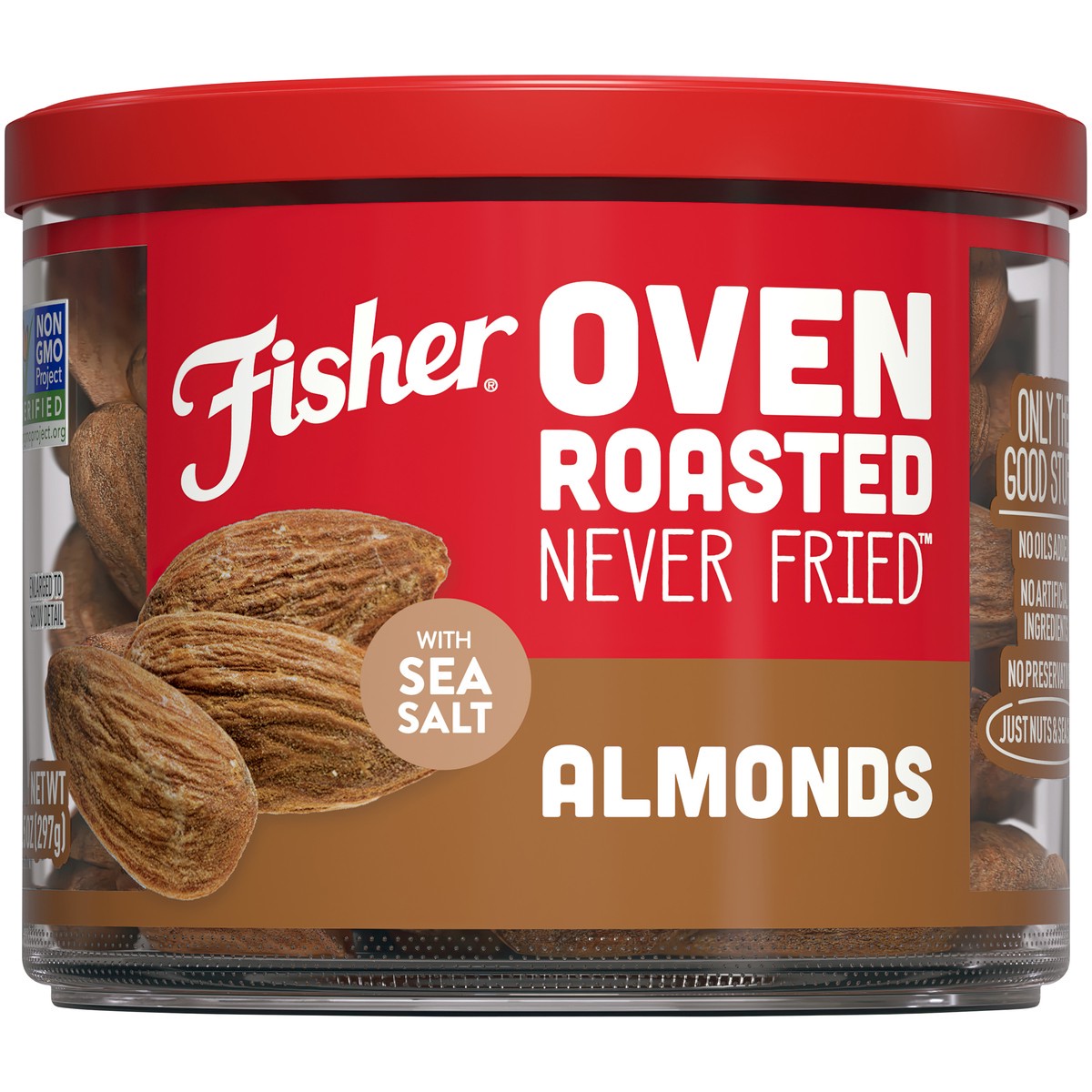 slide 6 of 9, Fisher Oven Roasted Almonds, 10.5 oz