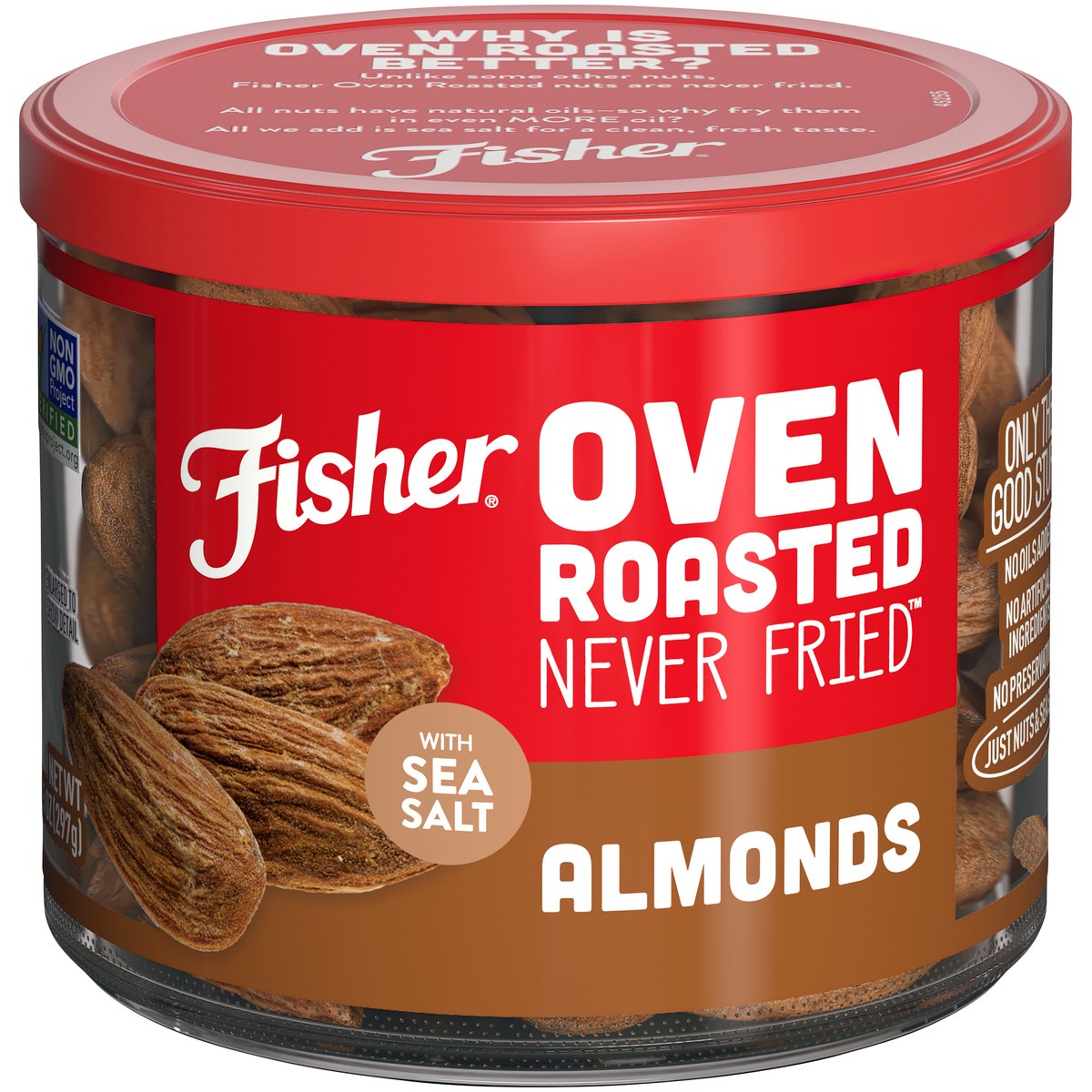 slide 1 of 9, Fisher Oven Roasted Almonds, 10.5 oz