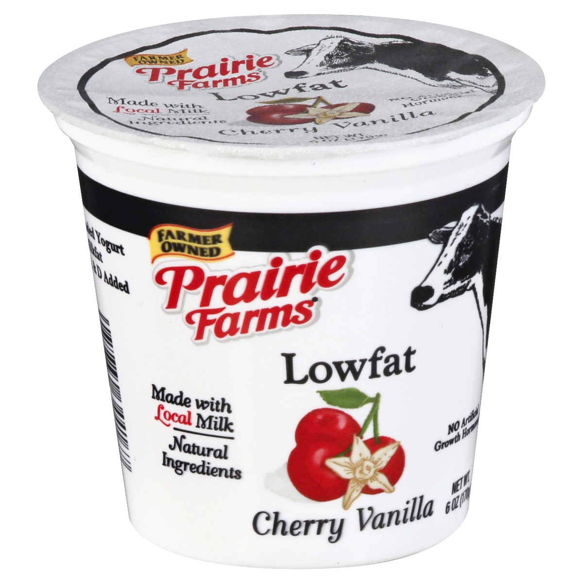 slide 6 of 12, Prairie Farms Lowfat Blended Cherry Vanilla Yogurt 6 oz, 6 oz