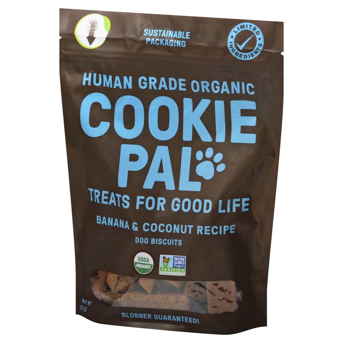 slide 11 of 11, Cookie Pal Organic Banana Coconut Dog Treat,