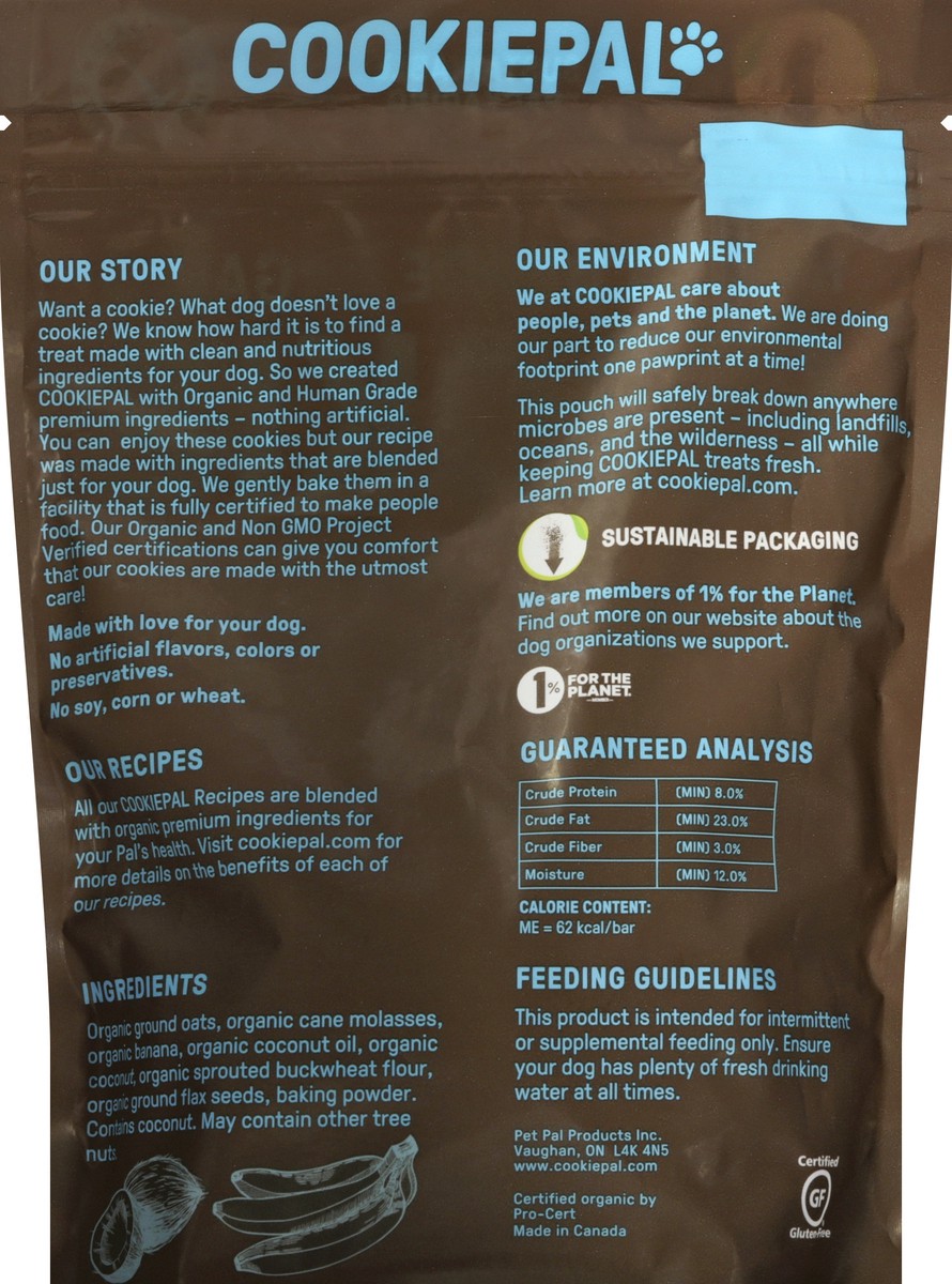 slide 6 of 11, Cookie Pal Organic Banana Coconut Dog Treat,