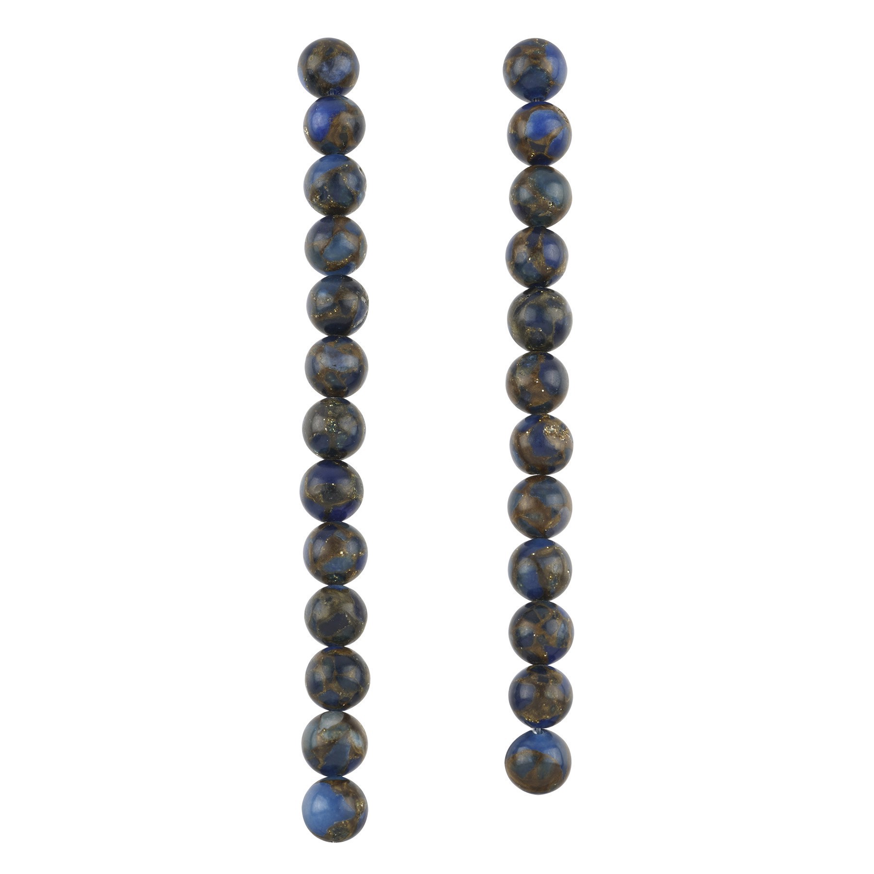 slide 2 of 3, Blue Marbled Impression Jasper Round Beads, 10mm By Bead Landing, 10mm