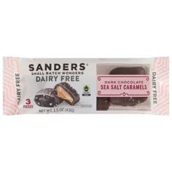 Sanders Dairy Free Dark Chocolate Sea Salt Caramels - 3 ea