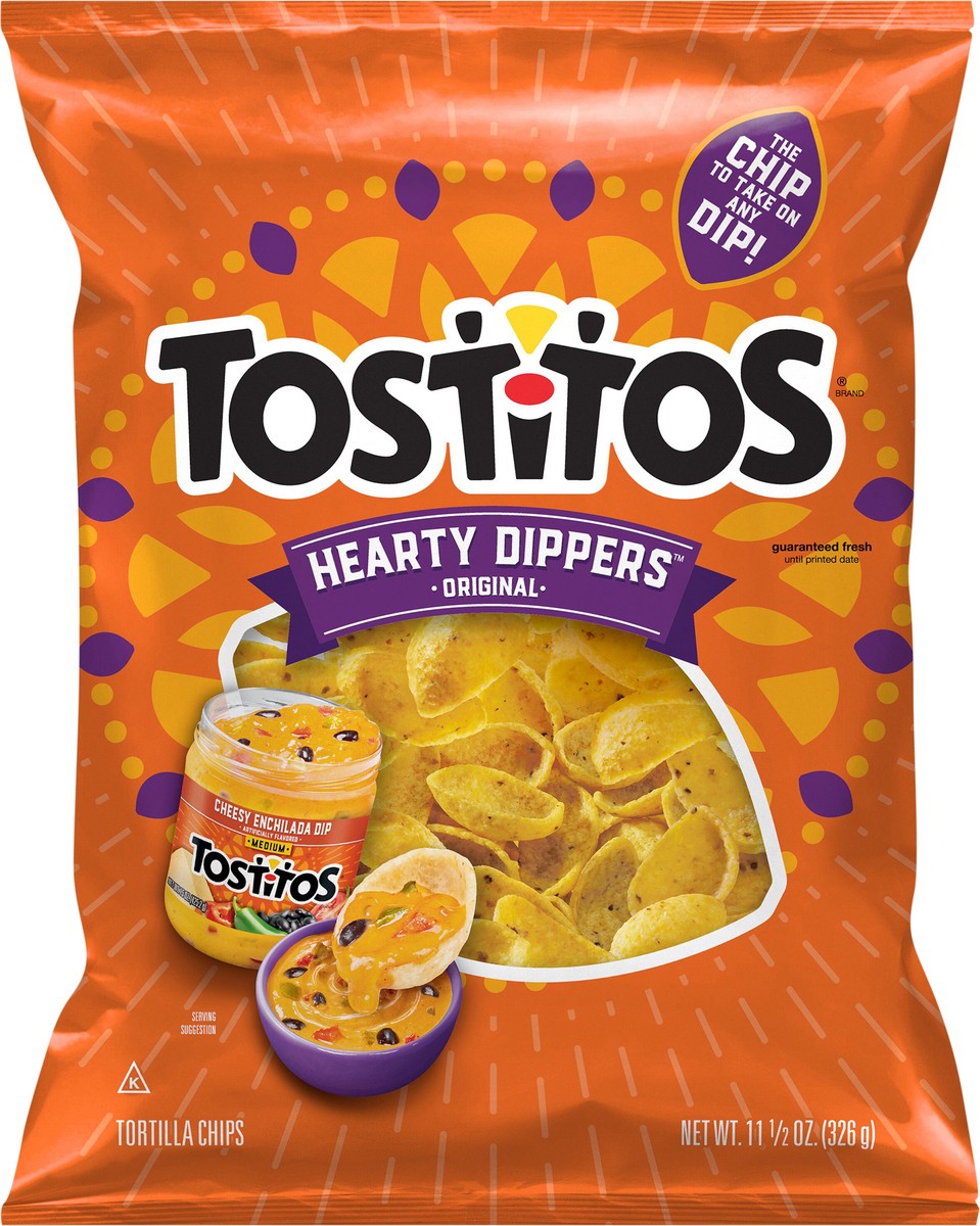 slide 3 of 3, Tostitos Tortilla Chips Hearty Dippers Original 11 1/2 Oz, 11.5 oz