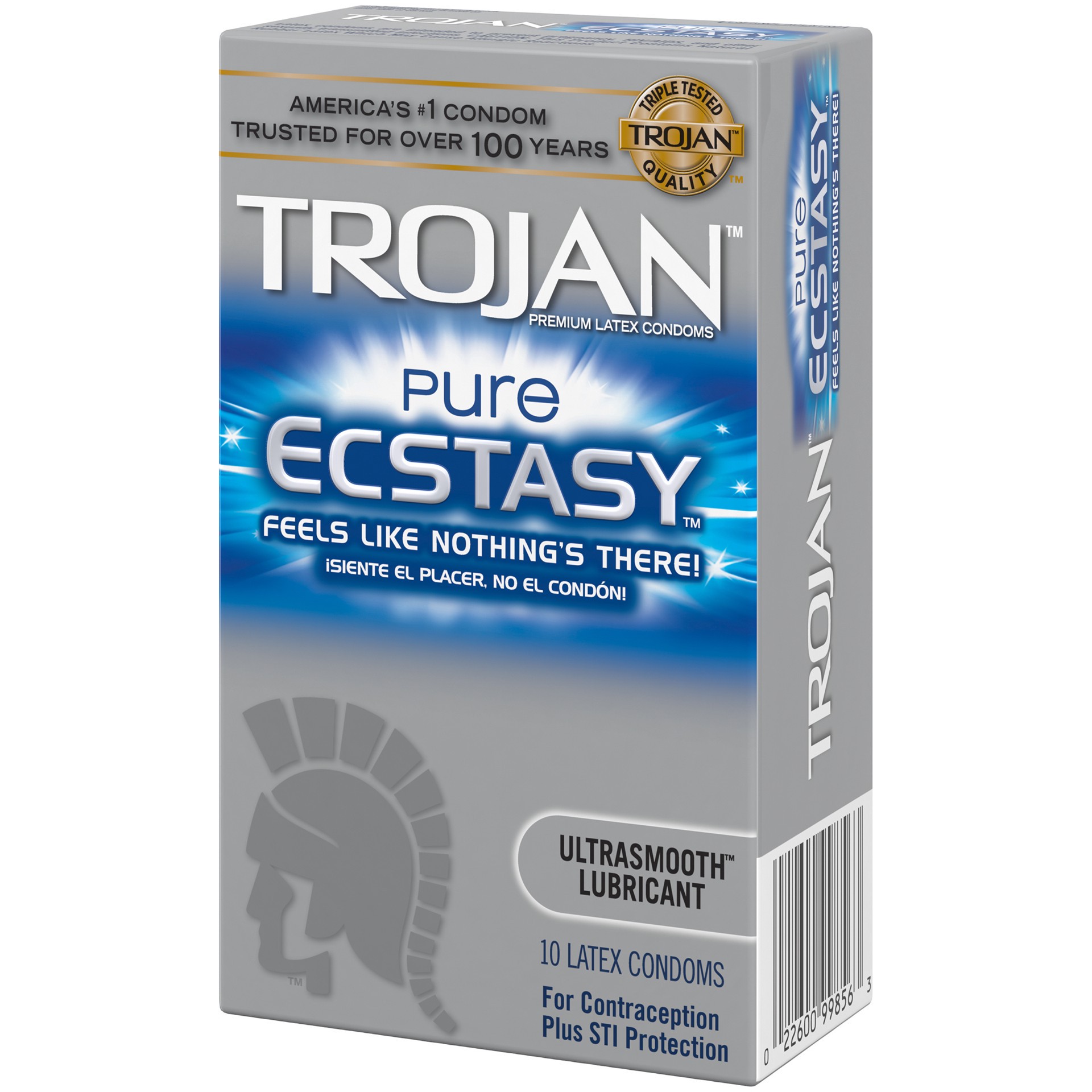 slide 4 of 4, Trojan Pure Ecstasy UltraSmooth Lubricated Condoms - 10 Count, 10 ct